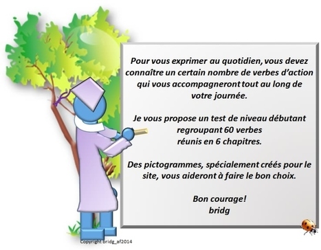 Test de niveau : Verbes d'action | French AP IB  AS and  A2 resources | Scoop.it