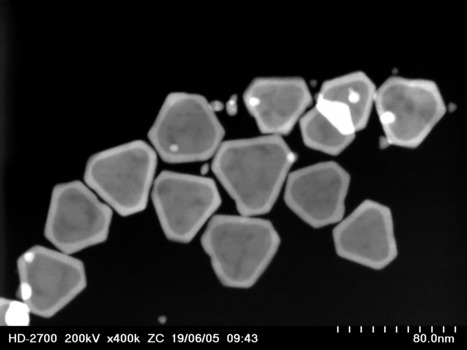 Density Gradient Selection of Silver Nanotriangles | iBB | Scoop.it