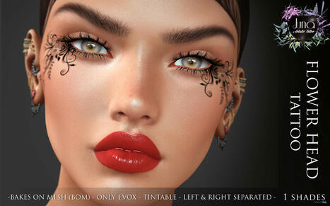 Flower Head Tattoo July 2024 Group Gift by Juna Artistic Tattoo | Teleport Hub - Second Life Freebies | Second Life Freebies | Scoop.it