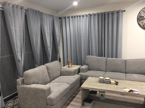Buy Matching Gray sofa With Designer Blinds  | Punjab Furniture | Scoop.it