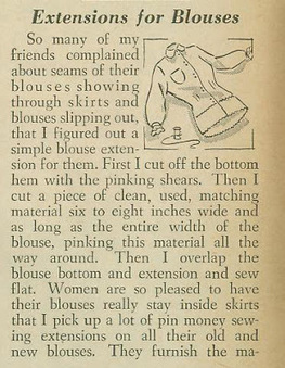 Things Your Grandmother Knew: Extensions For Blouses | Vintage Living Today For A Future Tomorrow | Scoop.it