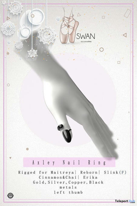Axley Nail Ring April 2022 Group Gift by swan | Teleport Hub - Second Life Freebies | Second Life Freebies | Scoop.it