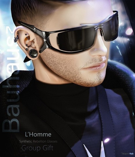 Synthetic Rebellion Glasses L'HOMME Magazine February 2019 Group Gift by Bauhaus Movement | Teleport Hub - Second Life Freebies | Second Life Freebies | Scoop.it