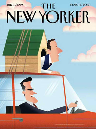 The New Yorker Magazine Cover Mocks Mitt Romney Dog on Roof Incident | Communications Major | Scoop.it