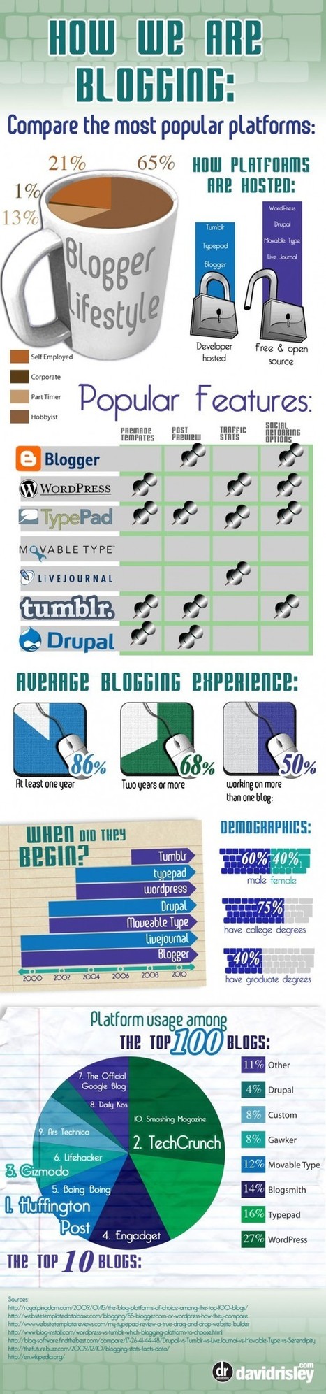 Most Popular Blogging Platforms and Top Blogs Compared [Infographic] | All Infographics | The 21st Century | Scoop.it