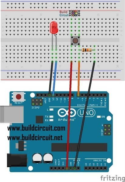 Arduino Project 7- Button tactile switch and LED  | tecno4 | Scoop.it