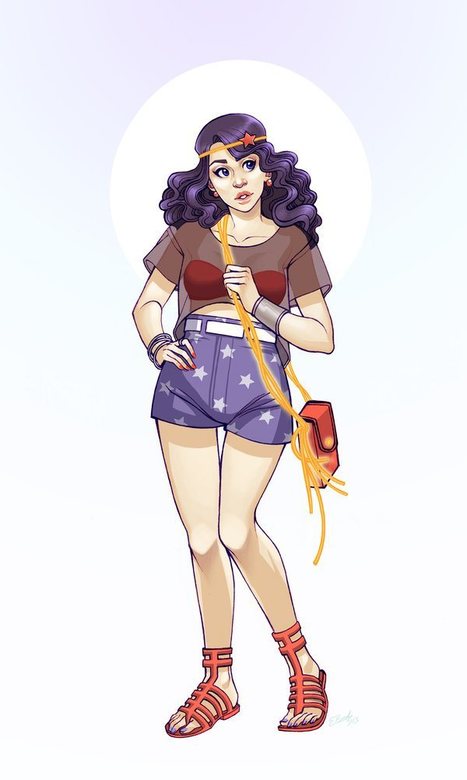 Artist Draws DC Ladies in Fashionable Street Clothes | All Geeks | Scoop.it