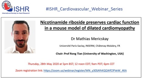 Webinar de Mathias Mericskay - 28 mai 2020 à 18h | Life Sciences Université Paris-Saclay | Scoop.it