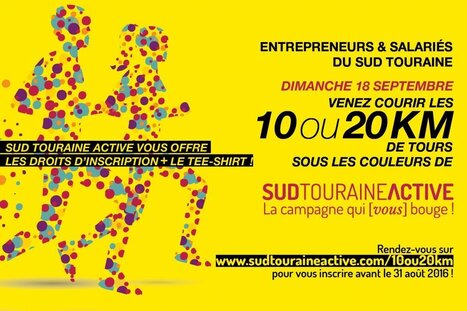 Ev&eacute;nement : venez courir les 10 ou 20 km de Tours sous les couleurs de Sud Touraine Active !&nbsp; | Revue de presse &eacute;conomique du Sud Touraine | Scoop.it