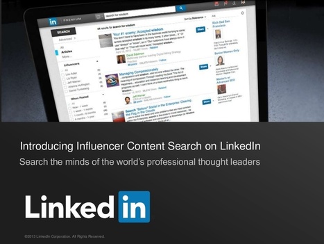 LinkedIn : "Content curation | New way to search for influencer content | Ce monde à inventer ! | Scoop.it