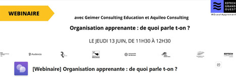 13/06/24 - Webinaire - Organisation apprenante : de quoi parle-t-on ? | Formation : Innovations et EdTech | Scoop.it