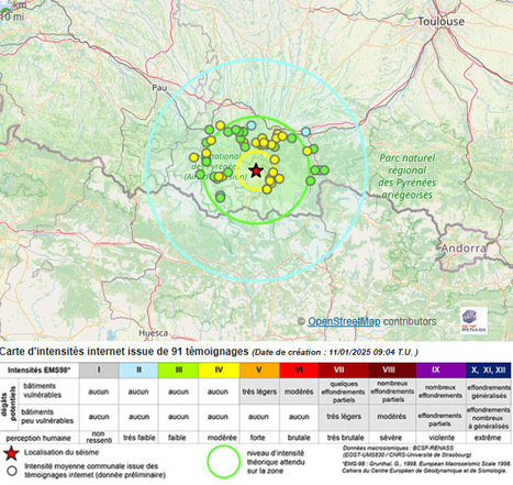 Tremblement de terre de magnitude 3.6, proche de l'Arbizon - Franceseisme.fr | Vallées d'Aure & Louron - Pyrénées | Scoop.it