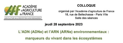 Colloque ADN/ARN environnementaux: marqueurs du vivant dans les ecosystèmes (28/09/2023), inscriptions ouvertes | SEED-DREAM Lab info | Scoop.it