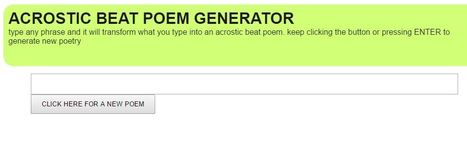Acrostic poem generator | ware[z]house v.2.1 | Scoop.it