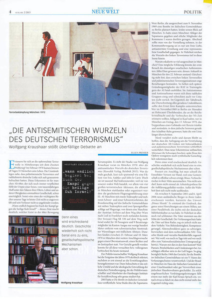 Rezension Neue Welt | Februar 2013 | Zum Buch "Wann endlich beginnt bei Euch der Kampf...",  von  Wolfgang Kraushaar | Scoop.it
