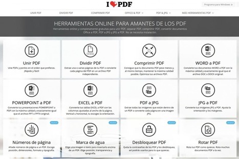 Herramientas online para trabajar con documentos .PDF — ParaPNTE | Educación, TIC y ecología | Scoop.it