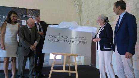 Mus&eacute;e d&rsquo;art moderne &agrave; Fontevraud. Premi&egrave;re pierre symbolique pos&eacute;e par L&eacute;on et Martine Cligman | Co-construction, m&eacute;c&eacute;nat et philanthropie | Scoop.it