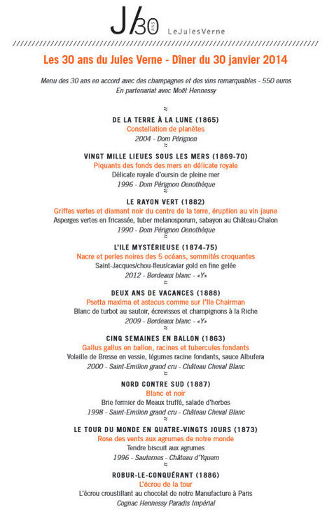 Paris : un dîner « Jules Verne » au restaurant de la Tour Eiffel | Jules Verne News | Scoop.it