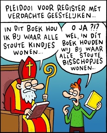 Cartoon Over Zwarte Lijst Van Verdachte Geestel