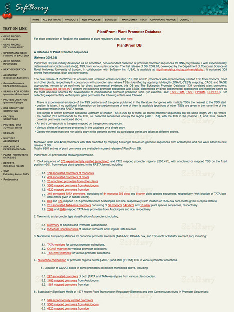 PlantProm - Plant Promoter Database | bioinformatics-databases | Scoop.it