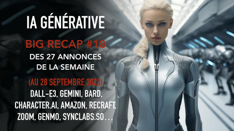 IA Générative : Le BIG Recap #18 des 27 annonces clefs (au 24 Sept 2023) : Dall-e3, Gemini, Bard, Character.ai, Amazon, Recraft, Zoom,... | Digital Marketing | Scoop.it