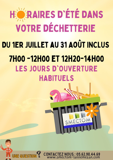 SMECTOM :Rappel horaire d'été des déchetterie | Vallées d'Aure & Louron - Pyrénées | Scoop.it