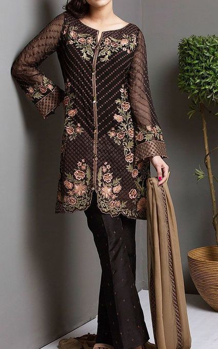 designer chiffon suits