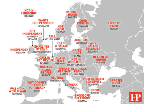 Slate : "Une carte résume les stéréotypes des Chinois sur les pays d'Europe | Ce monde à inventer ! | Scoop.it