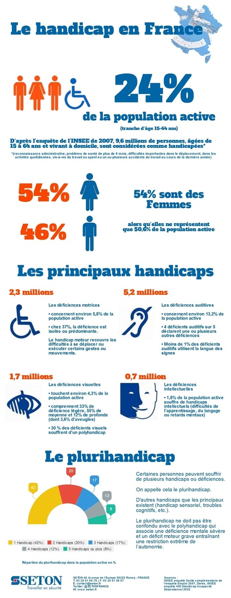 Infographie sur le handicap en France – Hacavie | Actualité sanitaire et sociale - CRDI Croix-Rouge Compétence                               Hauts-de-France | Scoop.it