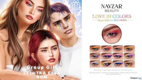 Love In Colors Makeup Collection June 2026 Group Gift by Navzar Beauty | Teleport Hub - Second Life Freebies | Second Life Freebies | Scoop.it