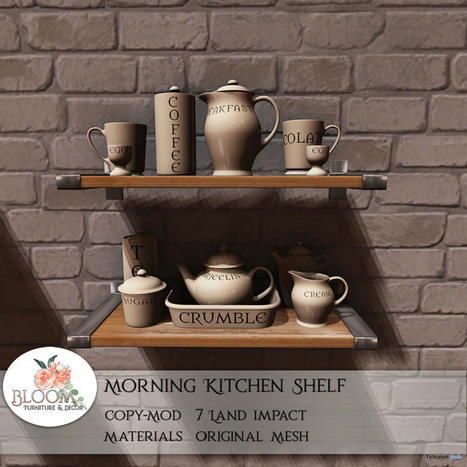 Morning Kitchen Shelf April 2022 Group Gift by Bloom! Originals | Teleport Hub - Second Life Freebies | Second Life Freebies | Scoop.it