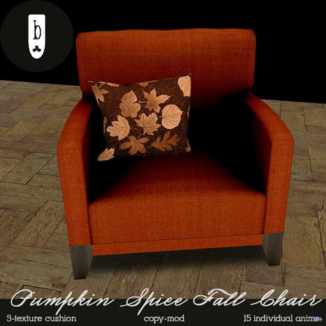 Pumpkin Spice Fall Chair November 2021 Group Gift by Ballade Fine Furniture | Teleport Hub - Second Life Freebies | Second Life Freebies | Scoop.it