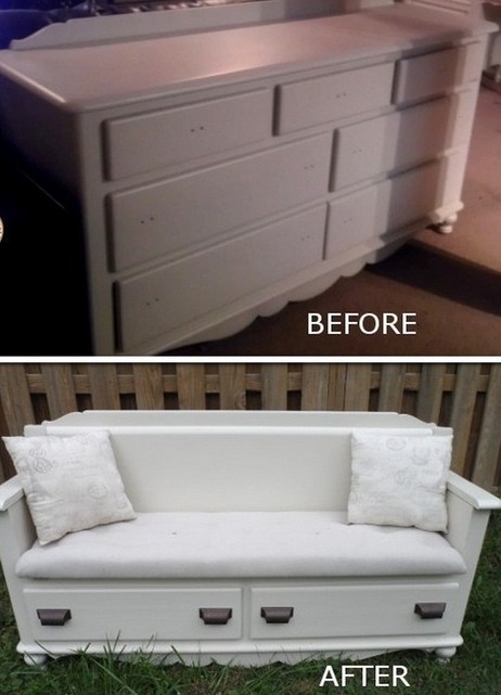 Old dresser to a bench upcycle | Upcycled Garden Style | Scoop.it