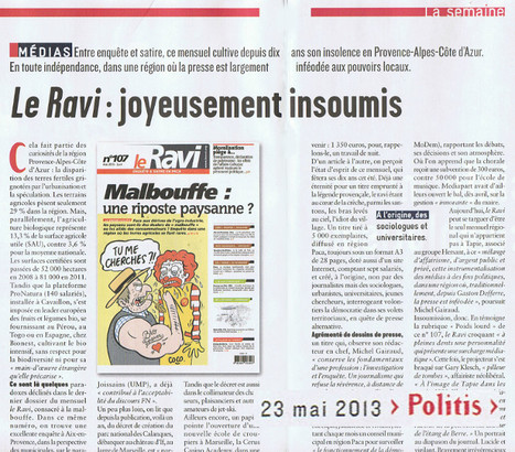 Le Ravi,  joyeusement insoumis, bel exemple de presse alternative | Les médias face à leur destin | Scoop.it