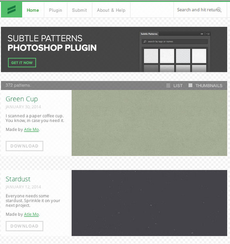 A Curated Collection of Free Tilable Backgrounds: SubtlePatterns | The Web Design Guide and Showcase | Scoop.it