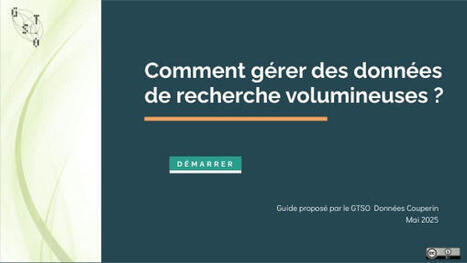 GTSO :  Fiche Donnes Volumineuses | SCIENCE OUVERTE | Scoop.it