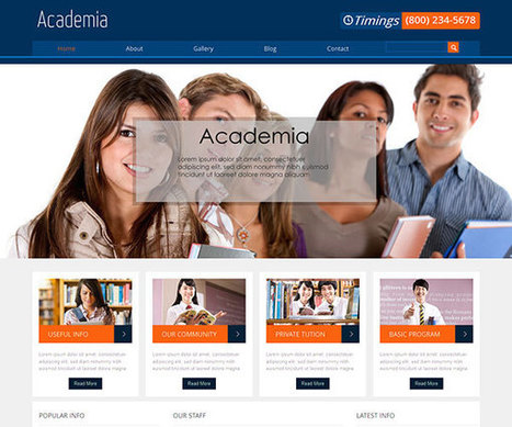16 Free Education HTML Website Templates | TemplateMag | Website template | Scoop.it