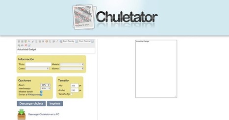 Chuletator y otras alternativas para hacer chuletas | TIC & Educaci&oacute;n | Scoop.it