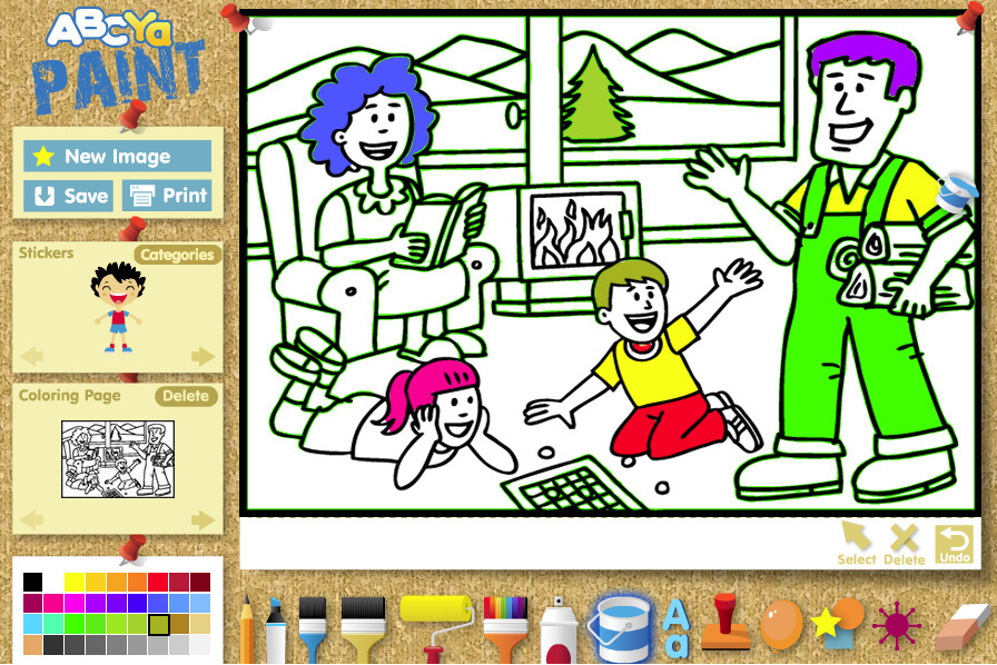 ABCya! PaintGo Kid's Coloring, Drawing, Stick...