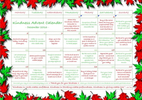 Act of kindness #24: Kindness Advent Calendar | Heart_Matters - Faith, Family, & Love - What Really Matters! | Scoop.it