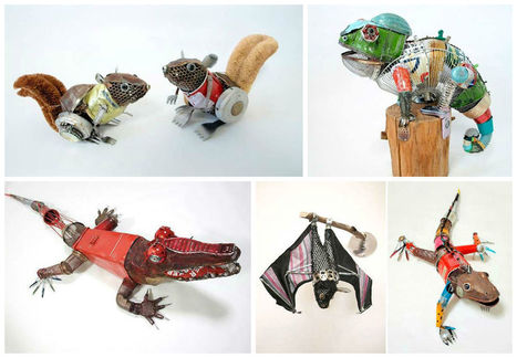 Artista Japonesa Transforma Lixo da Rua em Esculturas de Animais | 1001 Recycling Ideas ! | Scoop.it