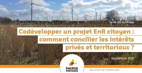 Energies Partagées/Co-développer un projet EnR citoyen : comment concilier les intérêts privés et territoriaux ? | Build Green, pour un habitat écologique | Scoop.it