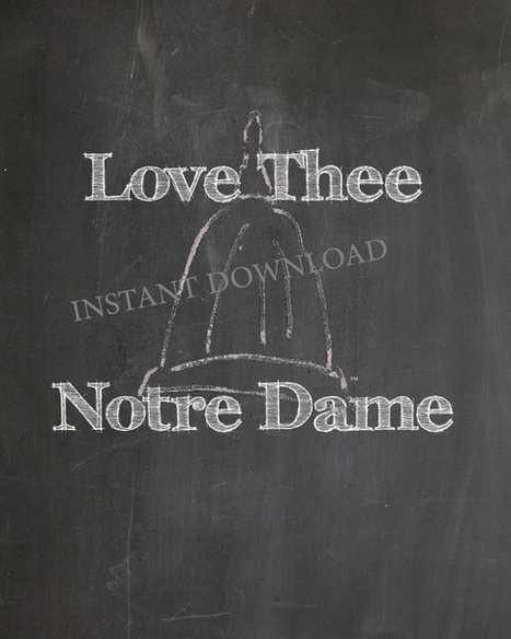Love Thee Notre Dame Chalkboard Instant Download Digital Image you print printable file poster by ilPiccoloGiardino | Backyard Barbecues, Cookouts, tailgating ideas | Scoop.it