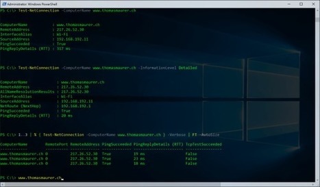 Basic Networking PowerShell cmdlets cheatsheet to replace netsh, ipconfig, nslookup and more | Thomas Maurer | opexxx | Scoop.it