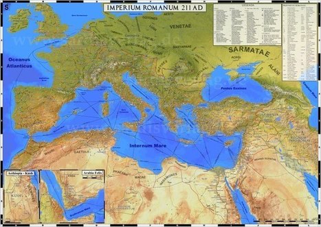 An Incredibly Detailed Map of the Roman Empire At Its Height in 211AD | EduSource | Scoop.it