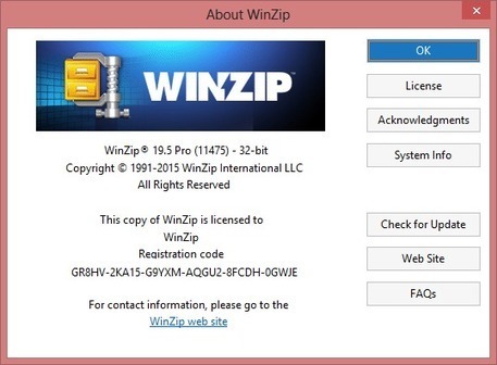 Winzip 17.5 Registration Code