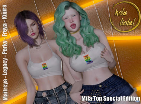 Mila Top Special Edition June 2021 Group Gift by Hola linda! Store | Teleport Hub - Second Life Freebies | Second Life Freebies | Scoop.it
