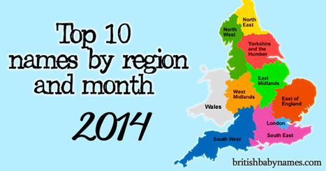 Top 10 names by region and month, 2014 | Name News | Scoop.it