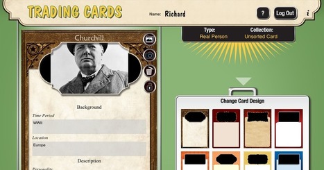 Free Technology for Teachers: Make Trading Cards for Historical and Fictional Characters | Daring Ed Tech | Scoop.it