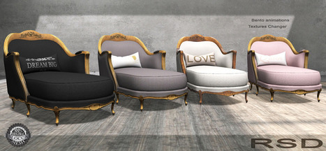 RSD Baroque Daybed for FaMESHed September | *Features: - 100… | 亗 Second Life Home & Decor 亗 | Scoop.it